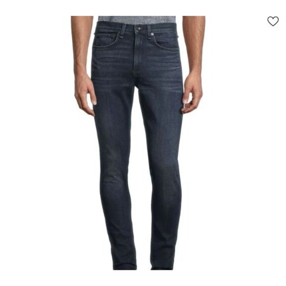 rag & bone Fit 1 Skinny-Fit Jeans Men 34W 32L Blue Dark Wash Retailed for $250 - Picture 1 of 12